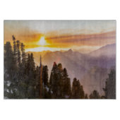 森の夕日 カッティングボード (正面)