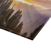 森の夕日 カッティングボード (角)