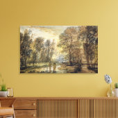 森の夕日 キャンバスプリント (インサイチュ (リビング))