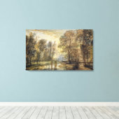 森の夕日 キャンバスプリント (インサイチュ (ウッドフロア))