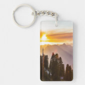 森の夕日 キーホルダー (正面)