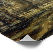 森の夕日 ポスター (角)