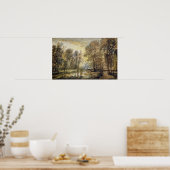 森の夕日 ポスター (キッチン)