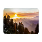 森の夕日 マグネット (横)