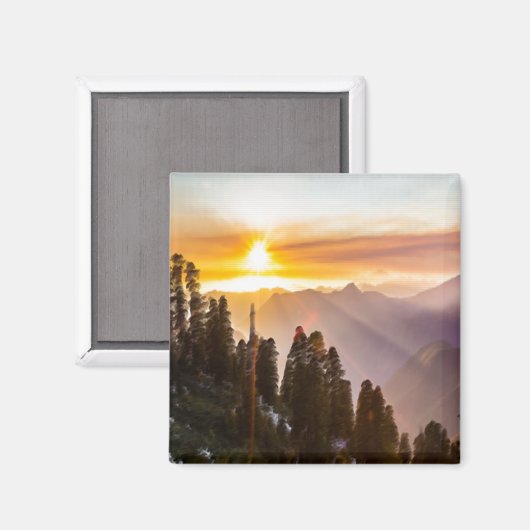 森の夕日 マグネット (正面/裏面)