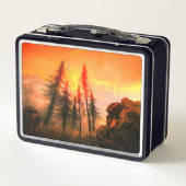 森の夕日 メタルランチボックス (裏面)