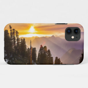 森の夕日 iPhone 11 ケース