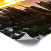 森の夕焼け ポスター (角)