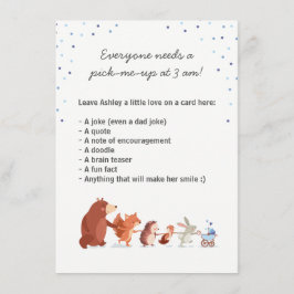 森の夜間おむつゲームテーブルサイン 男の子 招待状