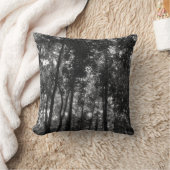 森の天蓋02 モノクロ クッション (ブランケット)