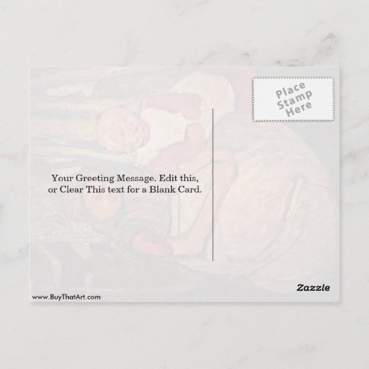 『森の女の子』 ポストカード (裏面)