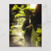 森の女性ドruid ポストカード (正面)