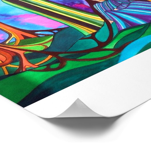 森の女性 ポスター (角)