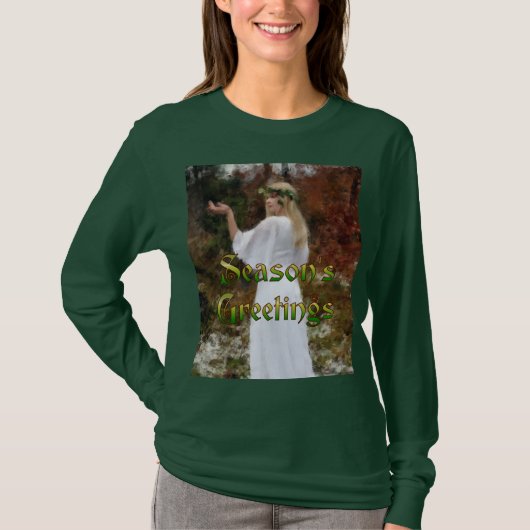 森の女神 – 季節の挨拶 Tシャツ (正面)