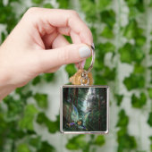 森の妖精とウォーターフォール城 キーホルダー (手)