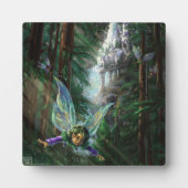 森の妖精とウォーターフォール城 フォトプラーク (正面)
