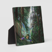 森の妖精とウォーターフォール城 フォトプラーク (正面)