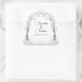 森の妖精の結婚式入口 スクエアシール (バッグ)