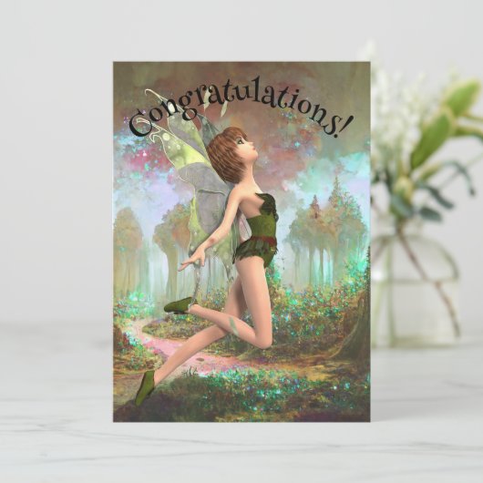 森の妖精カスタムのグリーティングカード シーズンカード (スタンド正面)