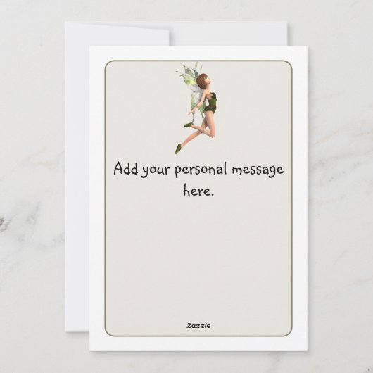 森の妖精カスタムのグリーティングカード シーズンカード (裏面)