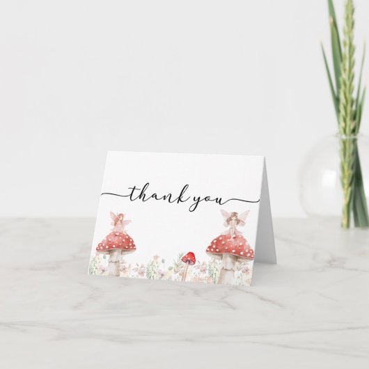 森の妖精 キノコ 感謝カード (正面)