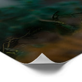 森の威厳のある影にオオカミ ポスター (角)