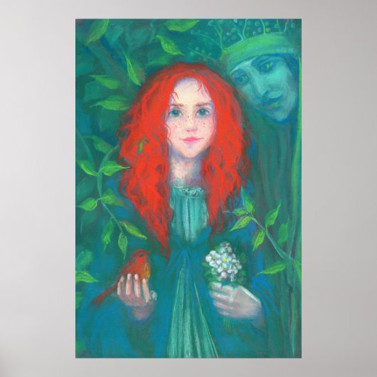 森の子、赤毛の女の子、緑の影 ポスター (正面)