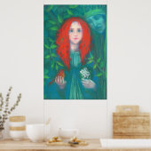 森の子、赤毛の女の子、緑の影 ポスター (キッチン)