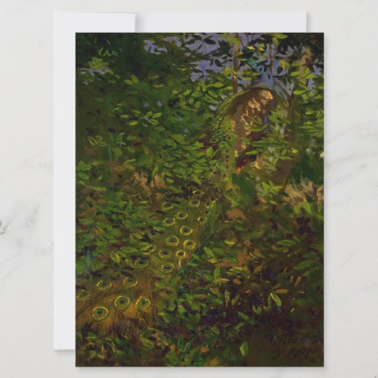 森の孔雀 カード (正面)