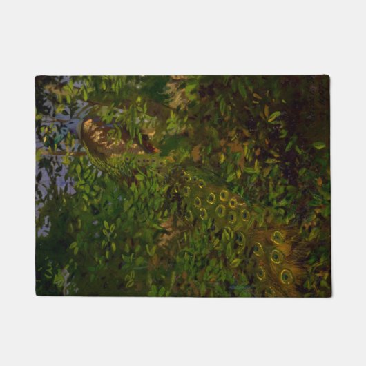 森の孔雀(Abbott Henderson Thayer) ドアマット (正面)
