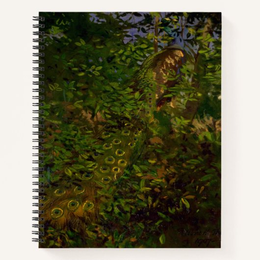 森の孔雀(Abbott Henderson Thayer) ノートブック (正面)