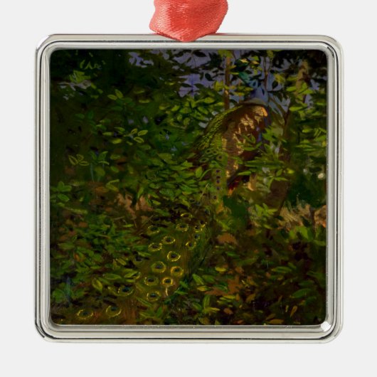 森の孔雀(Abbott Henderson Thayer) メタルオーナメント (正面)