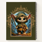 森の守護猫 – お洒落ファンタジー動物 ノートブック (裏面)