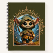 森の守護猫 – お洒落ファンタジー動物 ノートブック (正面)