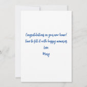 森の宝物がこの巣を祝福する  新築祝い カード (裏面)