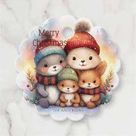 森の家族のクリスマス フェイバータグ