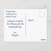 森の小さな小屋 | フェスティバル ポストカード (裏面)