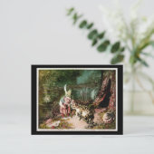 森の小じいさんの壁画 ヴィンテージ ポストカード (スタンド正面)