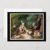 森の小じいさんの壁画 ヴィンテージ ポストカード (正面/裏面)