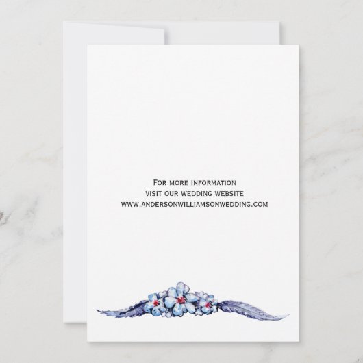 森の小人の結婚式 フローラル スカンジナビア セーブザデート (裏面)