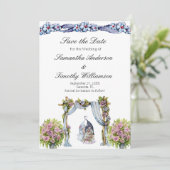 森の小人の結婚式 フローラル スカンジナビア QR セーブザデート (スタンド正面)