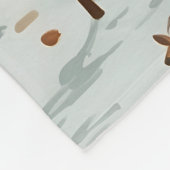 森の小声：森のスケッチ フリースブランケット (角)