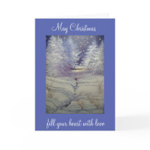 森の小屋、クリスマスカード