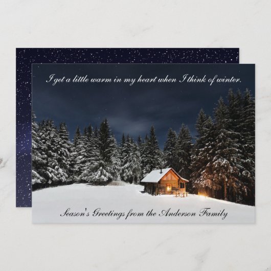 森の小屋 – 季節の挨拶状 シーズンカード (正面/裏面)