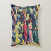 森の小径のカップル（August Macke作） アクセントクッション (正面(垂直))