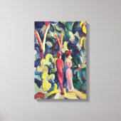 森の小径のカップル（August Macke作） キャンバスプリント (正面)