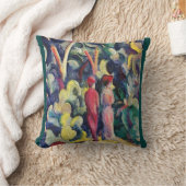 森の小径のカップル（August Macke作） クッション (ブランケット)