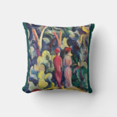 森の小径のカップル（August Macke作） クッション (正面)