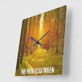 森の小道 スクエア壁時計 (傾斜)