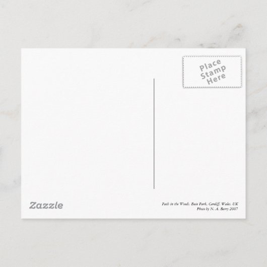 森の小道 ポストカード (裏面)